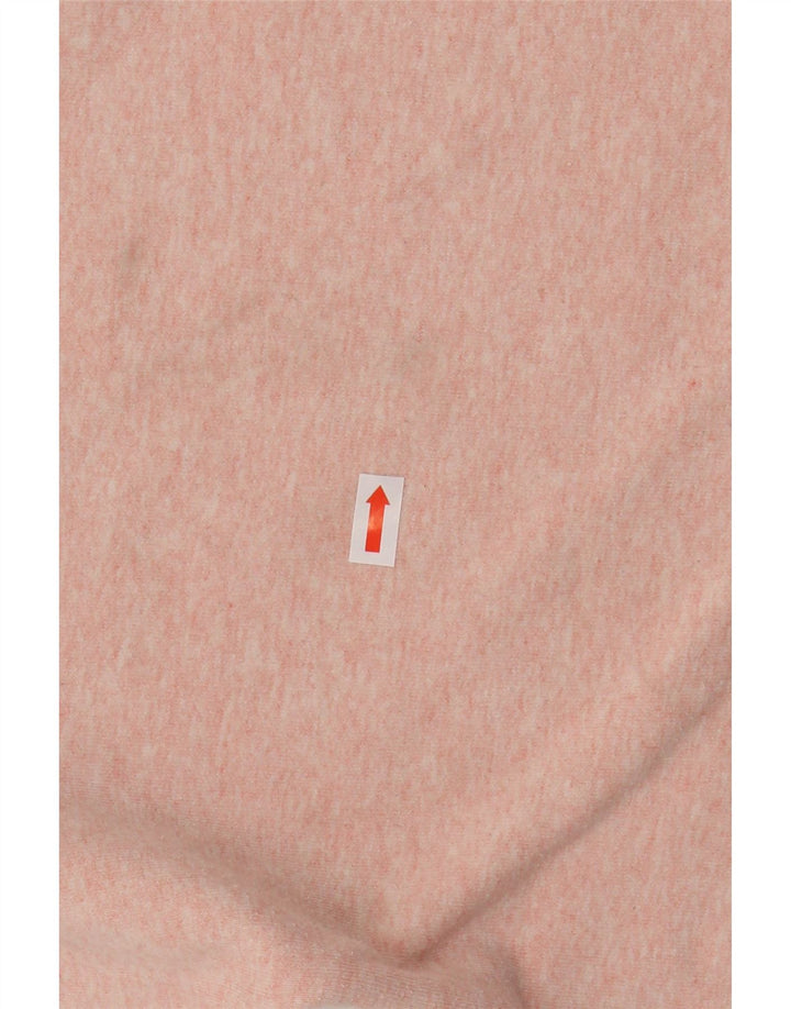 JACK WILLS Womens Oversized Hoodie Jumper UK 10 Small Pink Flecked