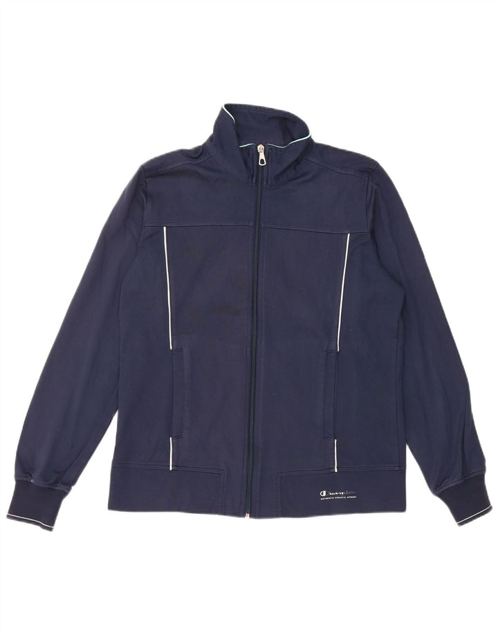 CHAMPION Womens Easy Fit Tracksuit Top Jacket UK 10 Small Navy Blue