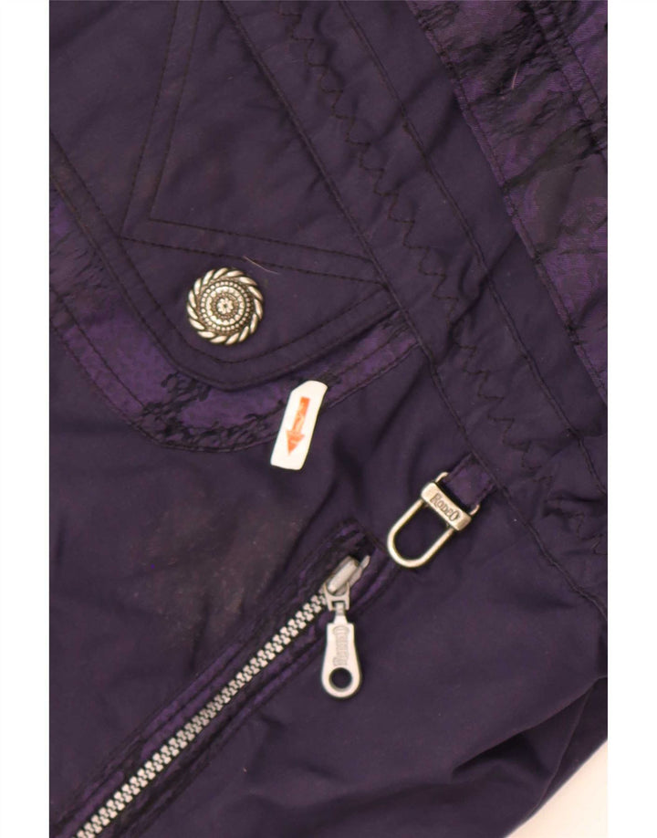 Rodeo Womens Hooded Oversized Anorak Jacket UK 16 Large Purple Polyester