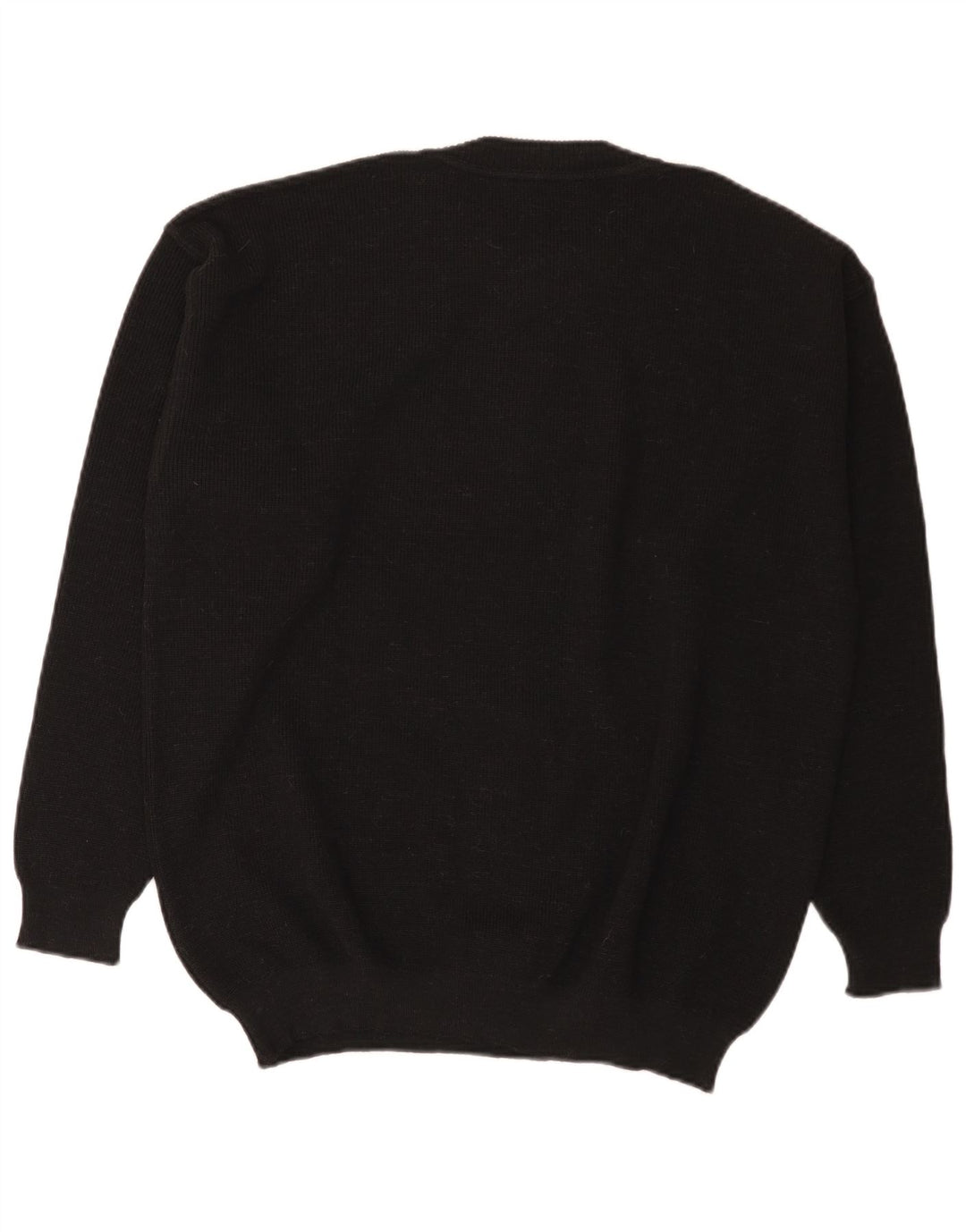 Cobra Mens Crew Neck Jumper Sweater IT 52 Large Black Acrylic
