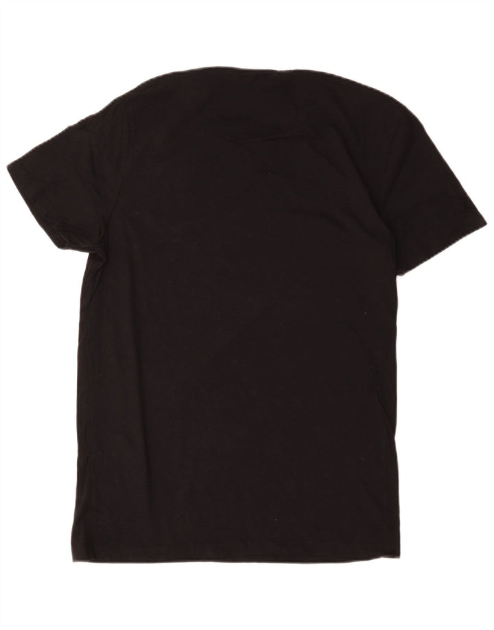 Jack & Jones Mens Graphic T-Shirt Top Large Black Cotton
