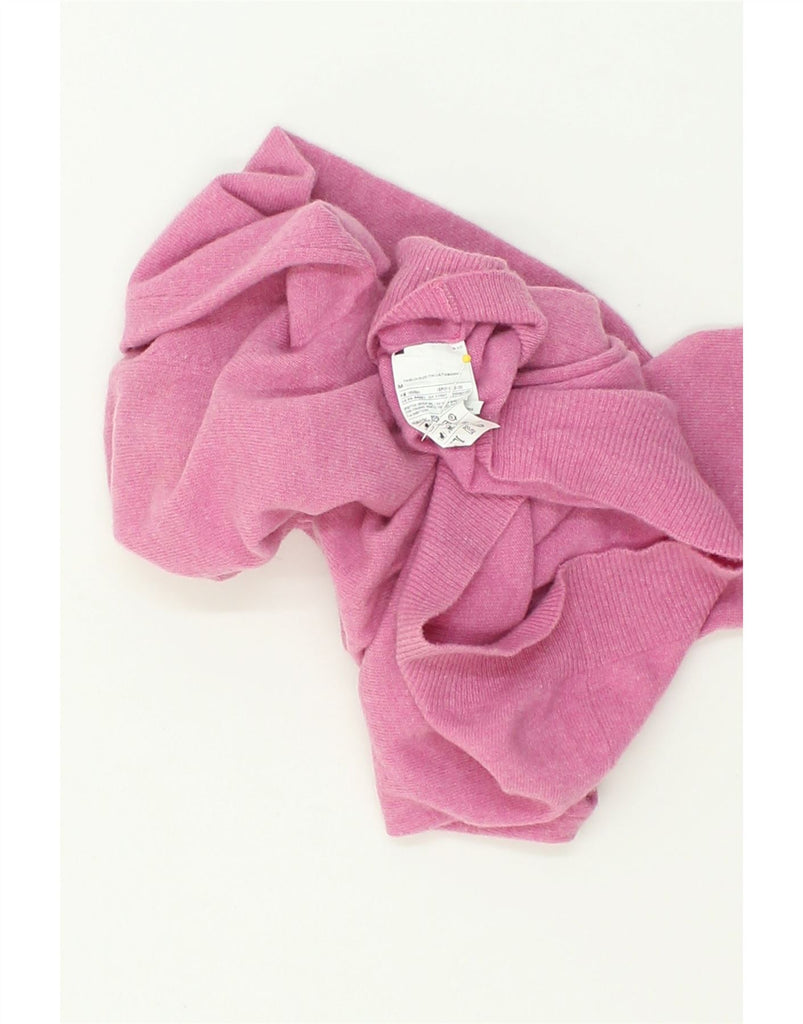 BENETTON Womens V-Neck Jumper Sweater UK 14 Medium Pink Wool | Vintage Benetton | Thrift | Second-Hand Benetton | Used Clothing | Messina Hembry 