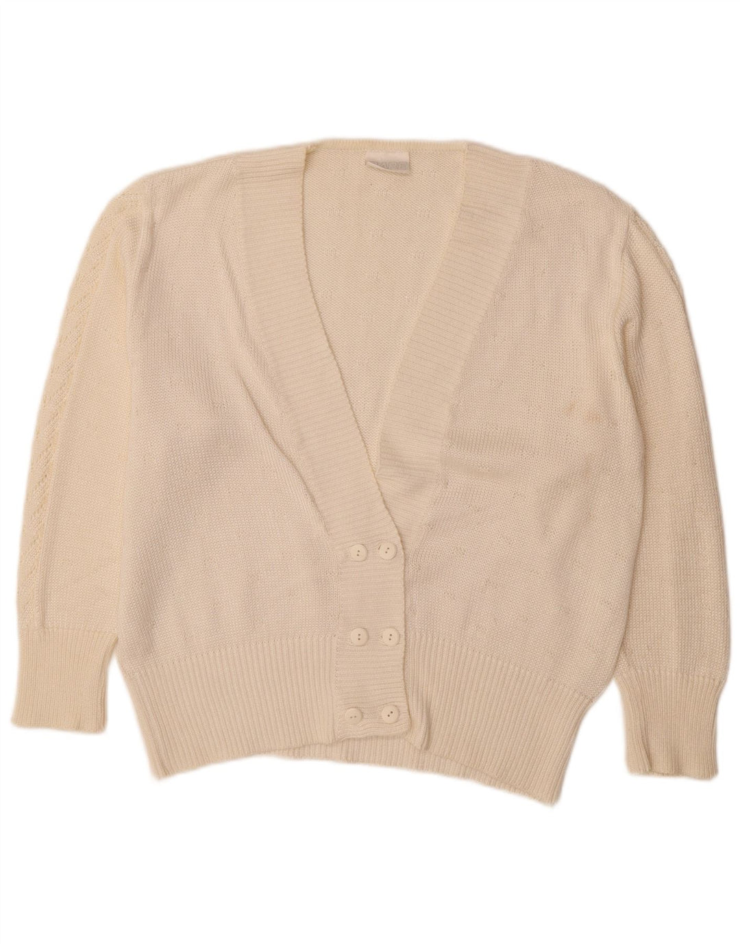 Rabe Womens Cardigan Sweater EU 46 XL Off White Acrylic