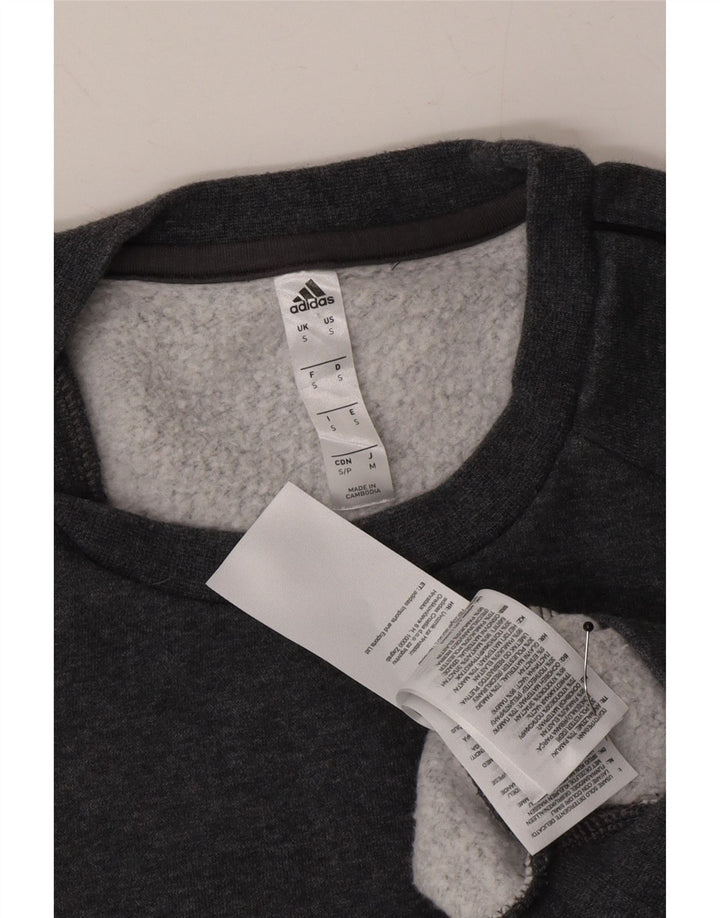 ADIDAS Mens Sweatshirt Jumper Small Grey Cotton Vintage Adidas and Second-Hand Adidas from Messina Hembry 