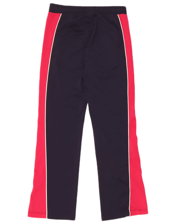 Puma Girls Wide Leg Tracksuit Trousers 11-12 Years Navy Blue Colourblock