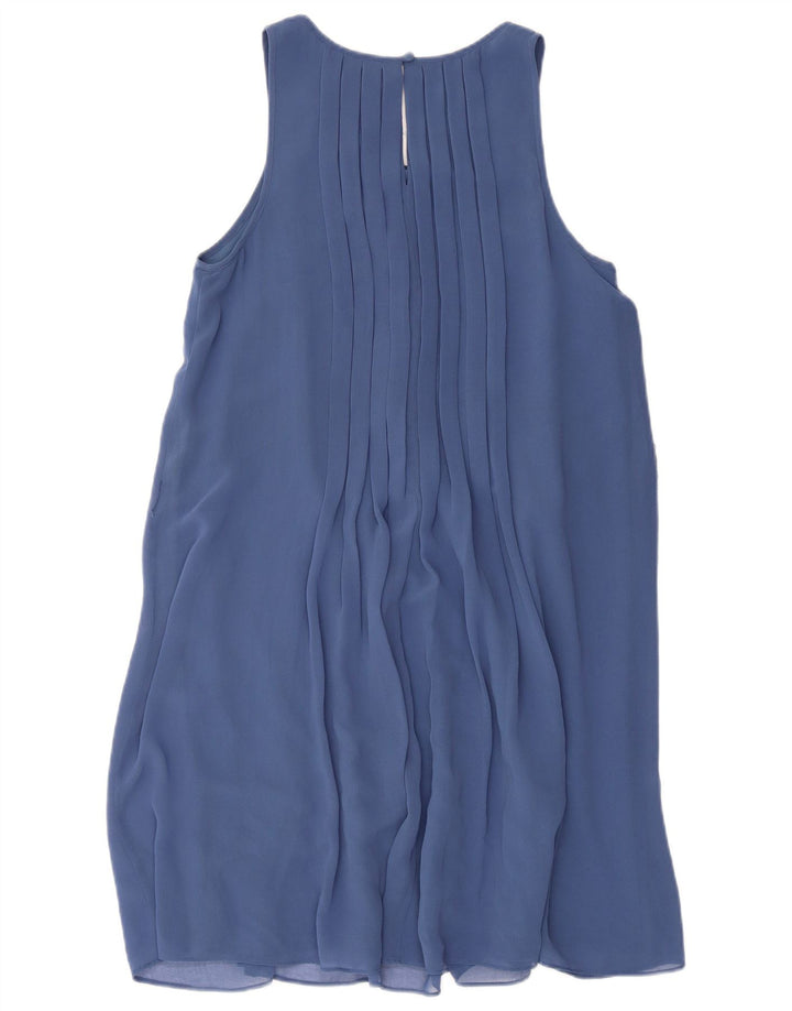 Zara Womens Sleeveless A-Line Dress UK 10 Small Blue