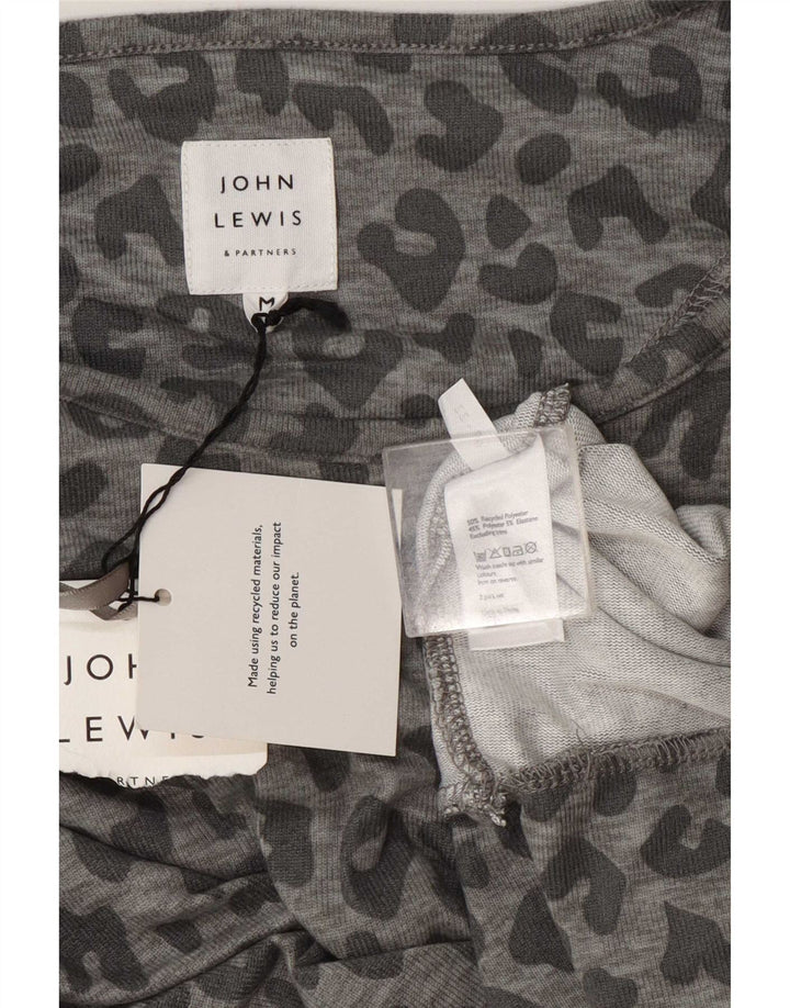 John Lewis Womens Sweatshirt Jumper UK 14 Medium Grey Animal Print