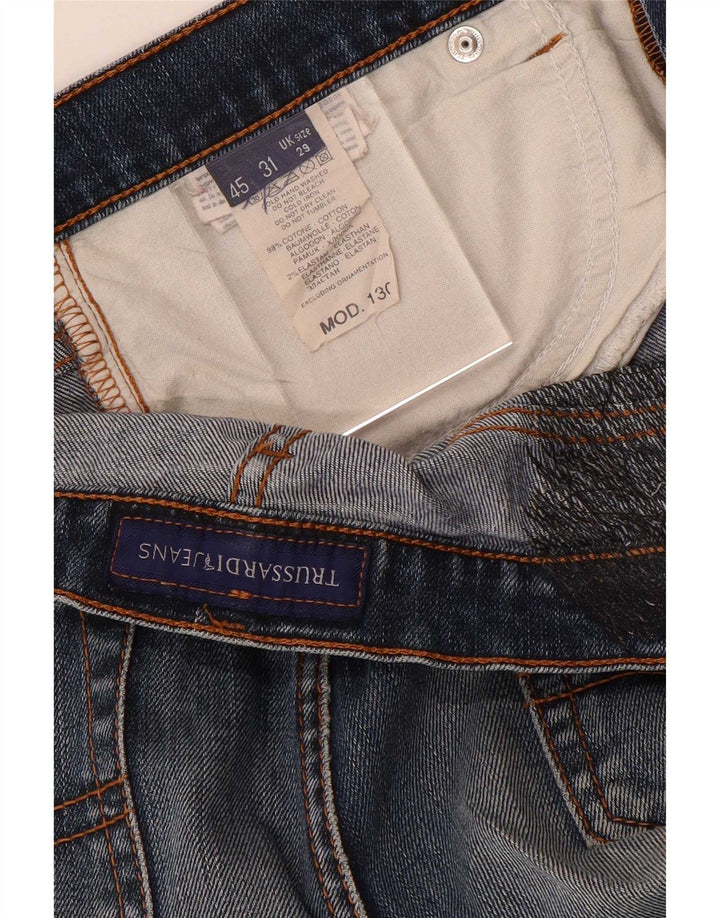 Trussardi Womens Straight Jeans W29 L29 Blue Cotton