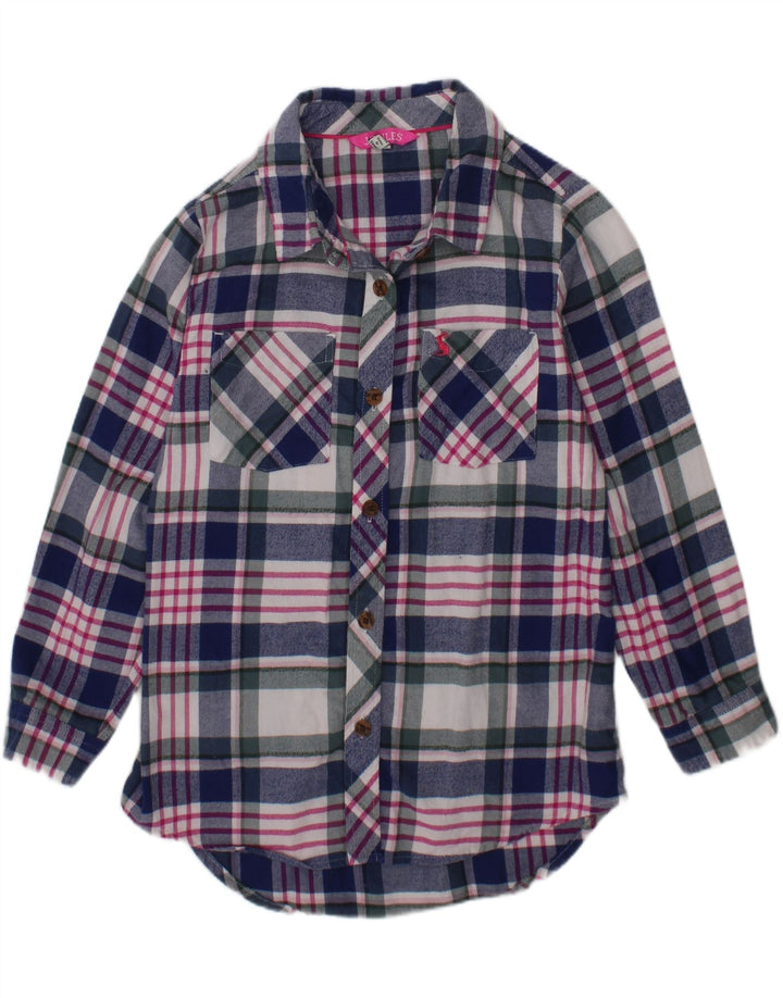 JOULES Girls Flannel Shirt 5-6 Years Multicoloured Check Cotton Vintage Joules and Second-Hand Joules from Messina Hembry 