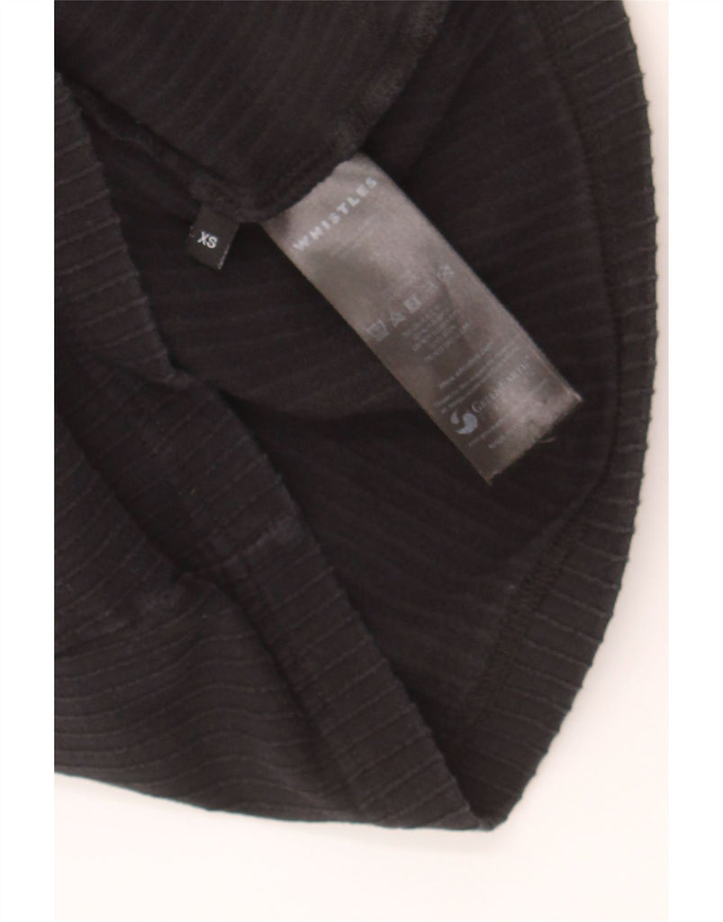 WHISTLES Womens Cami Top UK 4 XS Black Cotton Vintage Whistles and Second-Hand Whistles from Messina Hembry 