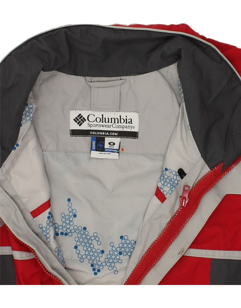 COLUMBIA Mens Windbreaker Jacket UK 38 Medium Red Colourblock Nylon | Vintage Columbia | Thrift | Second-Hand Columbia | Used Clothing | Messina Hembry 