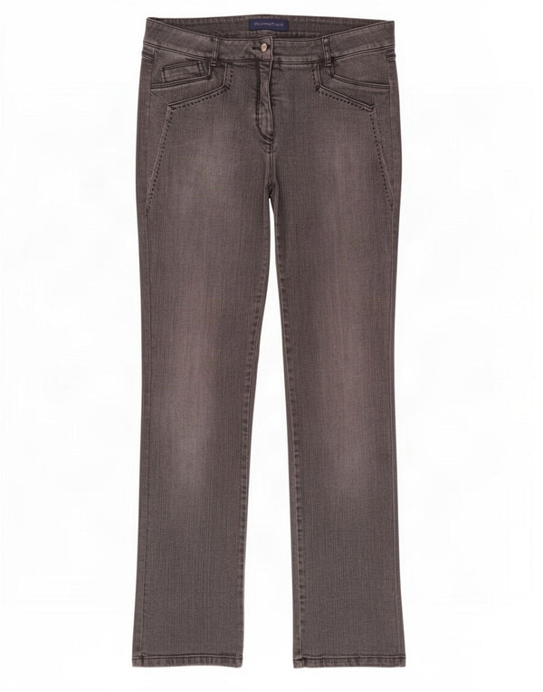 Trussardi Womens Straight Jeans W34 L32 Grey Cotton