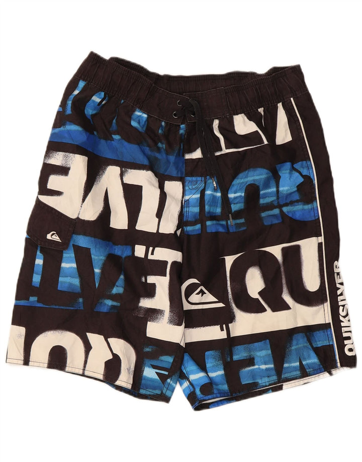 Quiksilver Mens Graphic Swimming Shorts Medium Black Polyester