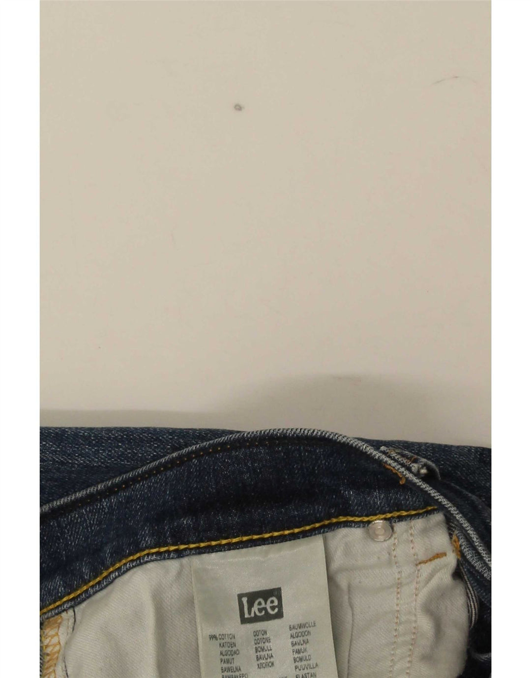 Lee Mens Powell Distressed Slim Jeans W32 L34 Blue Cotton