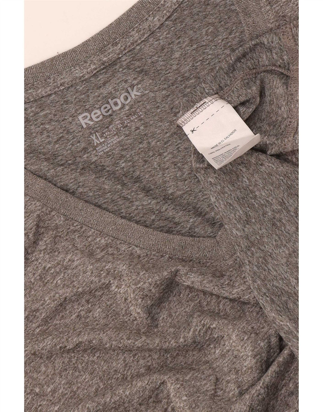Reebok Womens T-Shirt Top UK 16 Large Grey Polyester