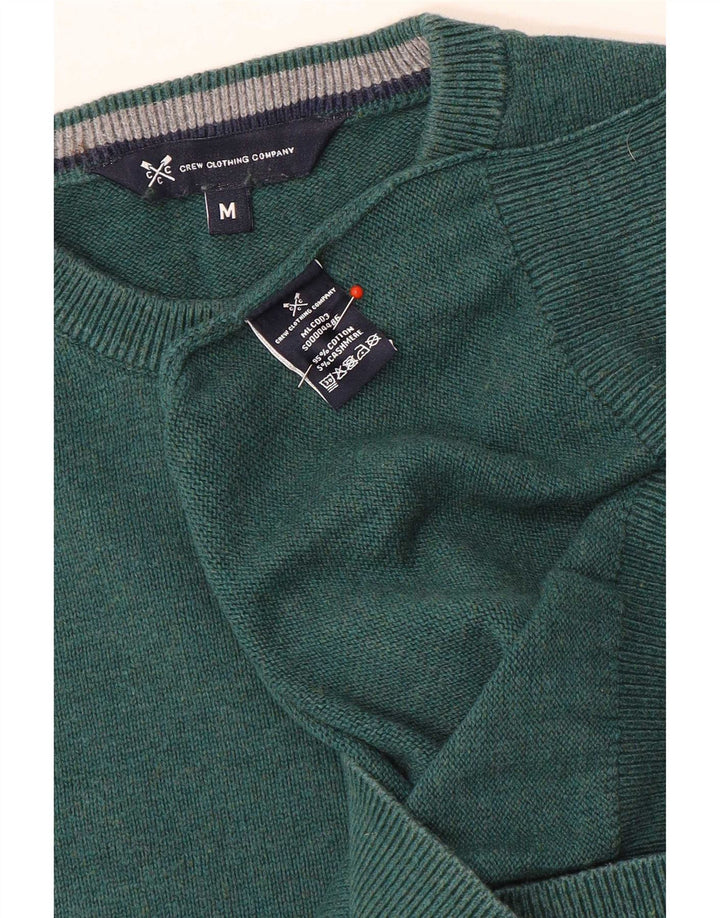Crew Clothing Mens Neck Jumper Sweater Medium Green Cotton