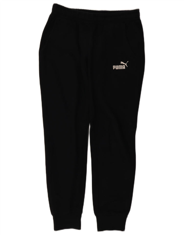 Puma Mens Tracksuit Trousers Joggers Medium Black Cotton