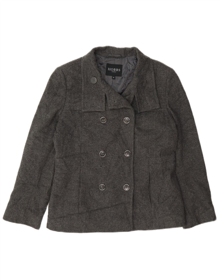 Hobbs Womens Pea Coat UK 12 Medium Grey Wool