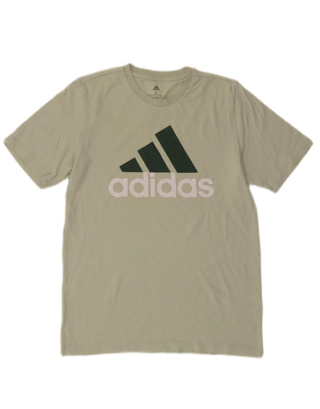 ADIDAS Mens Graphic T-Shirt Top Small Grey Cotton