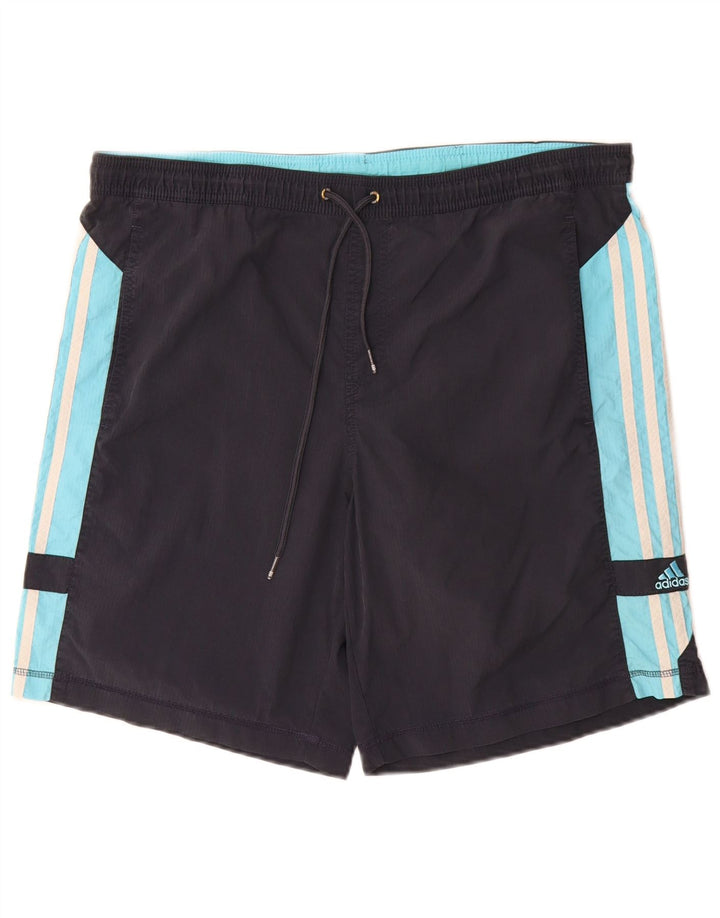 Adidas Mens Sport Shorts Medium Navy Blue Colourblock Polyamide