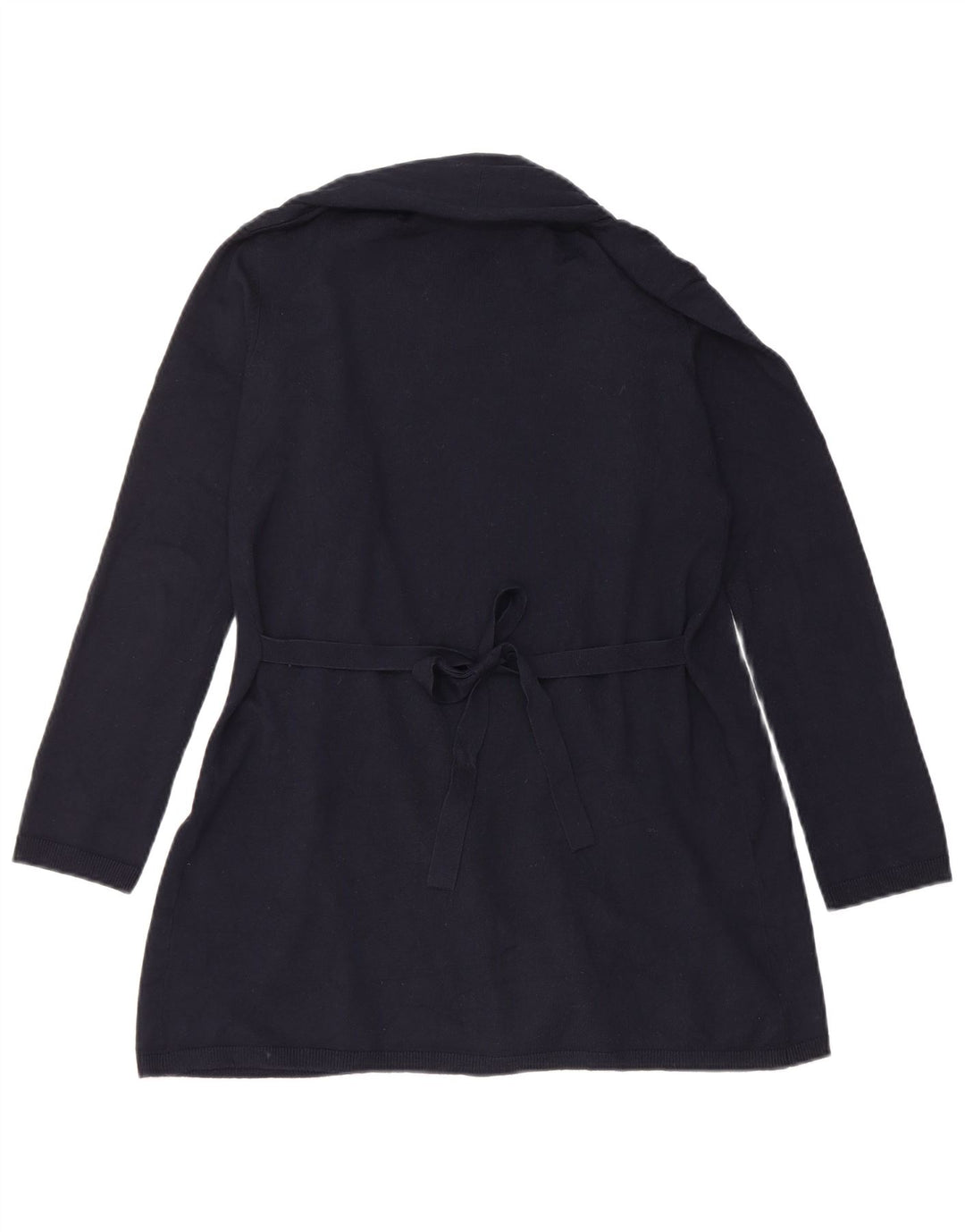 Zara Womens Open Cardigan Sweater UK 10 Small Navy Blue Viscose