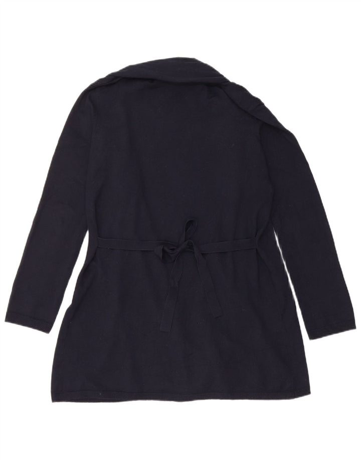 Zara Womens Open Cardigan Sweater UK 10 Small Navy Blue Viscose