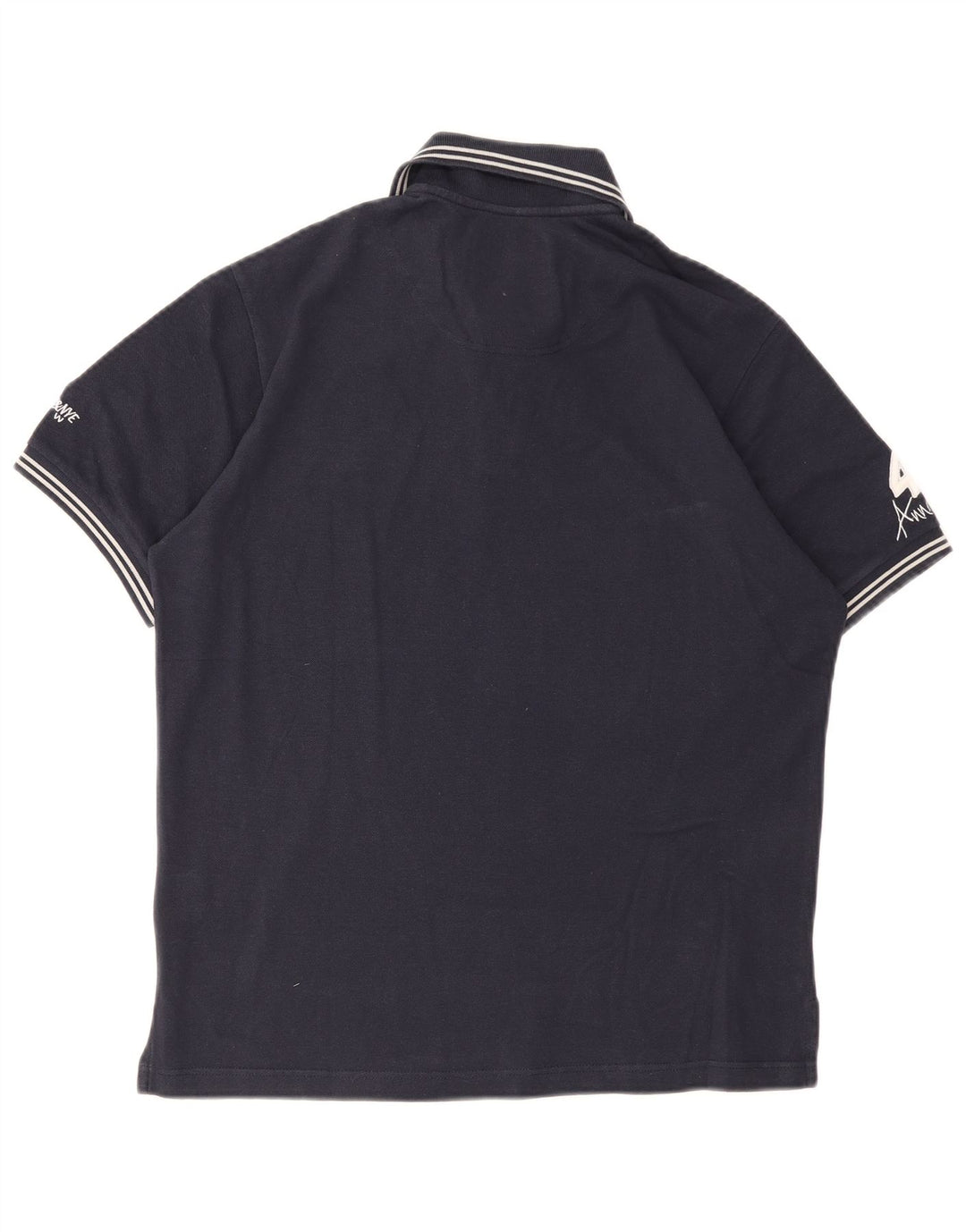 Murphy & Nye Mens Graphic Polo Shirt Medium Navy Blue Cotton