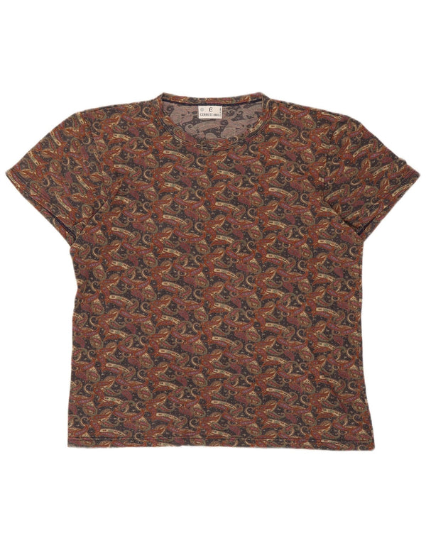 Cerruti 1881 Womens Graphic T-Shirt Top UK 6 XS Multicoloured Paisley