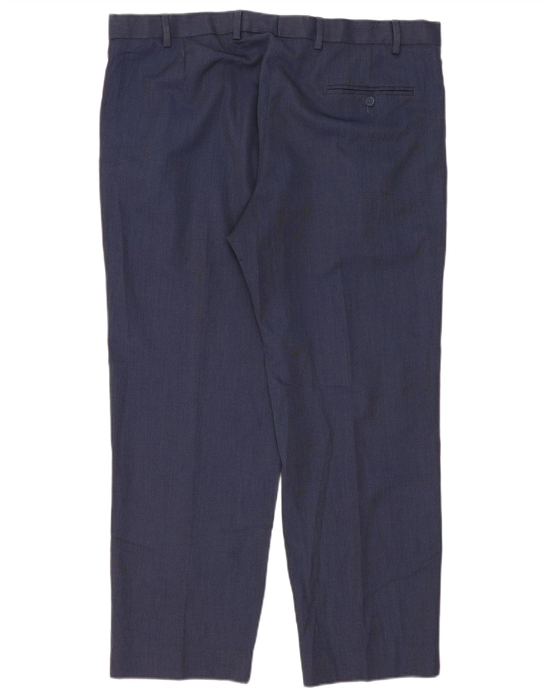 Marks & Spencer Mens Straight Suit Trousers W40 L29 Navy Blue Polyester