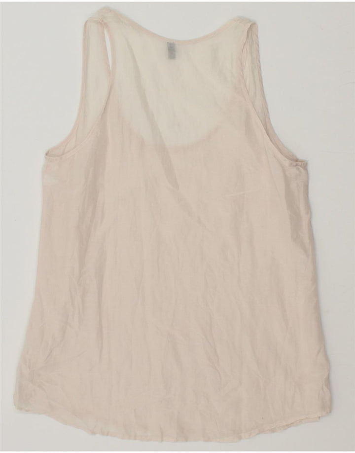 BENETTON Womens Sleeveless Blouse Top UK 12 Medium Pink Vintage Benetton and Second-Hand Benetton from Messina Hembry 