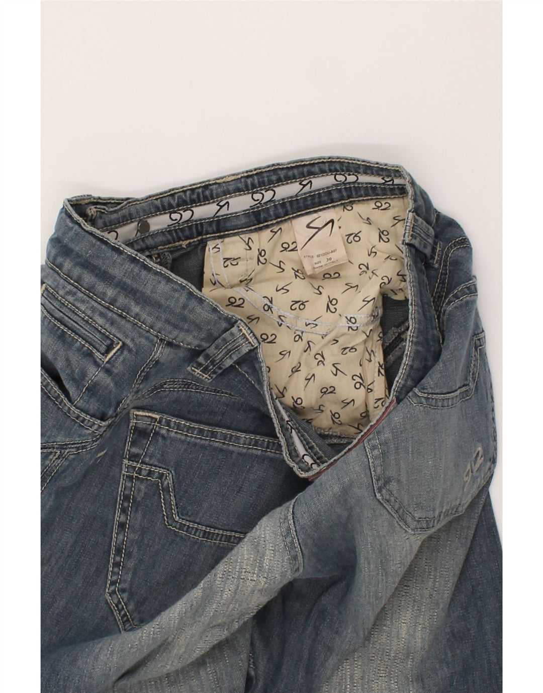VINTAGE Womens Slim Jeans W30 L30 Blue Cotton Vintage Vintage and Second-Hand Vintage from Messina Hembry 