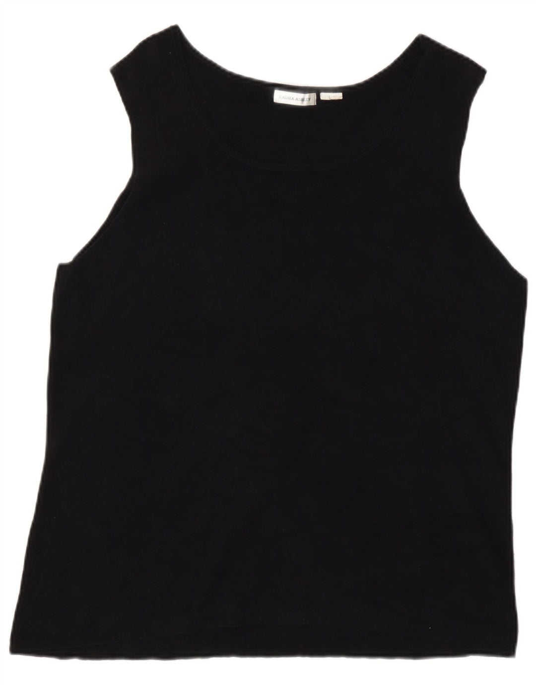 Laura Ashley Womens Vest Tank Top UK 16 Large Black