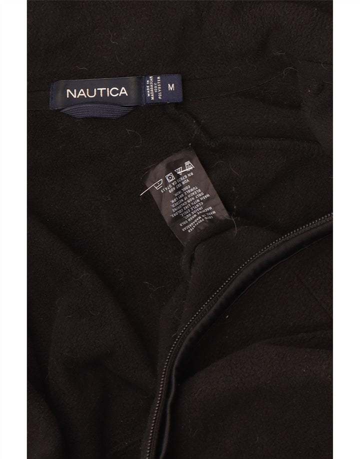Nautica Mens Fleece Jacket UK 38 Medium Black Polyester