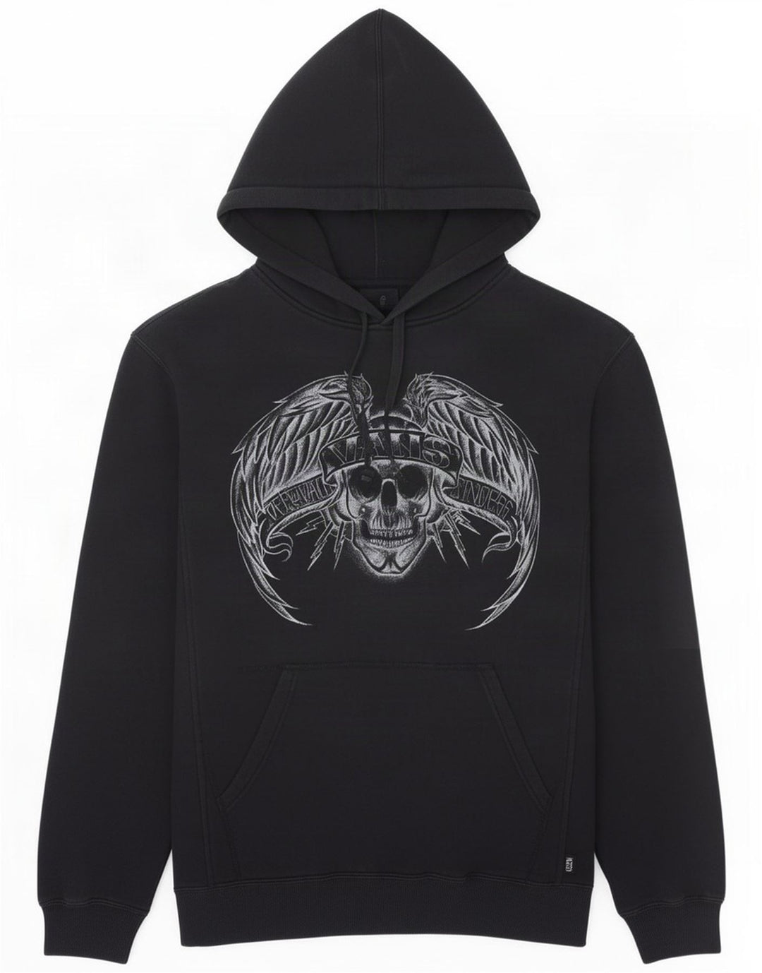 Vans Mens Graphic Hoodie Jumper Medium Black Cotton