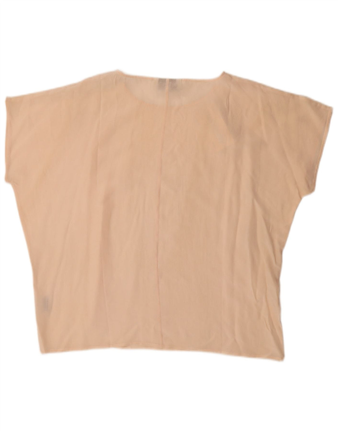 Amaranto Womens Oversized Blouse Top UK 16 Large Beige Silk