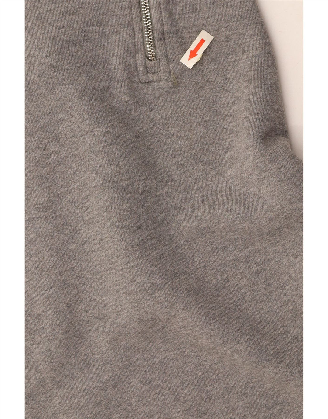 FRED PERRY Mens Zip Neck Sweatshirt Jumper Large Grey Cotton