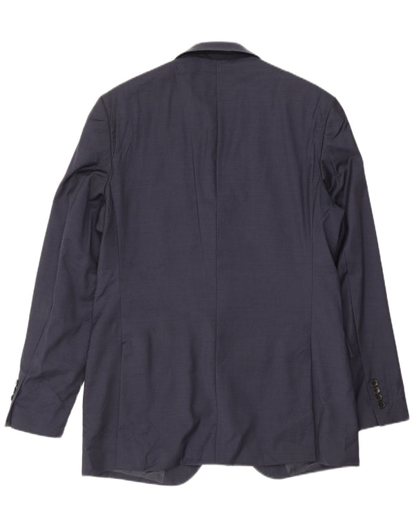 Marks & Spencer Mens Longline Blazer Jacket UK 40 Medium Navy Blue