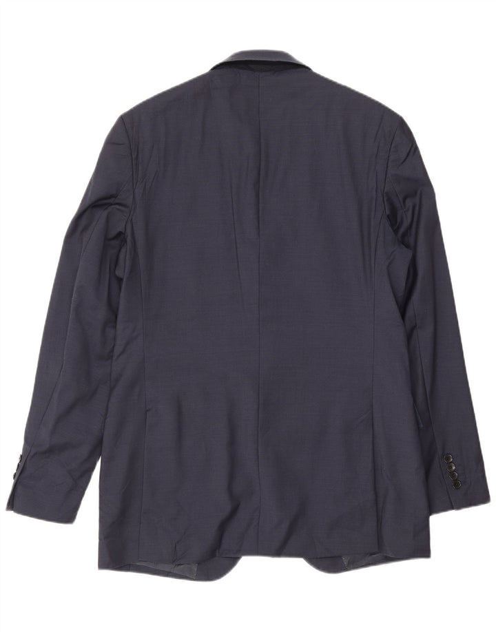 Marks & Spencer Mens Longline Blazer Jacket UK 40 Medium Navy Blue