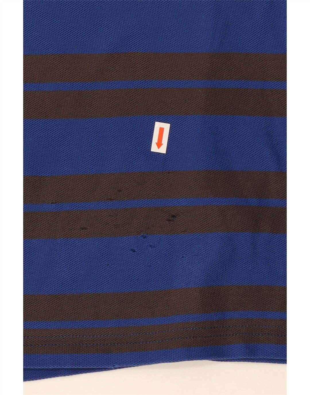 Hugo Boss Mens Polo Shirt Large Blue Striped Cotton