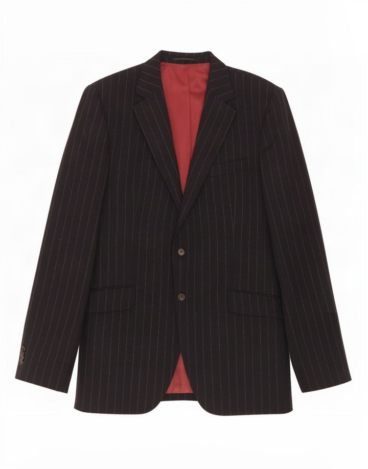 Gant Mens 2 Button Blazer Jacket UK 40 Large Navy Blue Pinstripe Wool