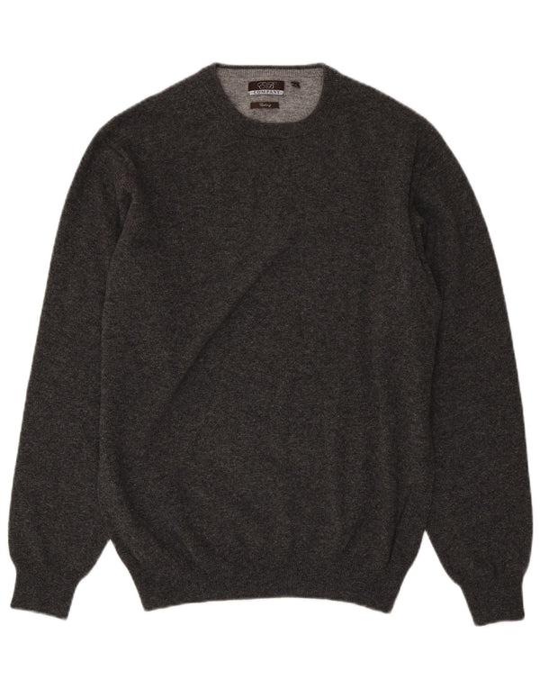E.B. Company Mens Crew Neck Jumper Sweater Medium Grey Merino Wool
