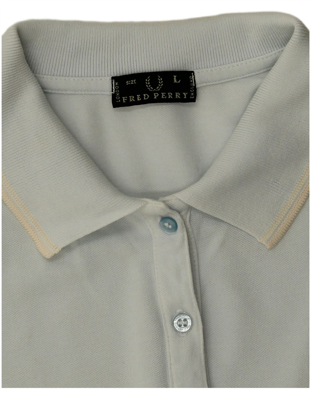 Fred Perry Womens Polo Shirt UK 16 Large Blue Cotton
