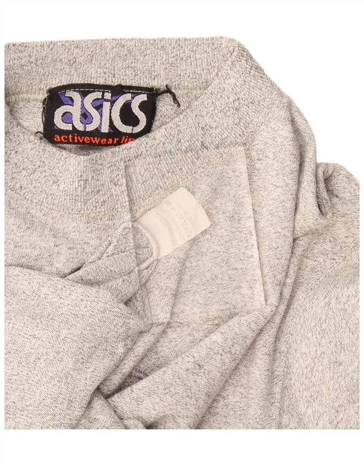 Asics Mens T-Shirt Top Medium Grey Flecked Cotton