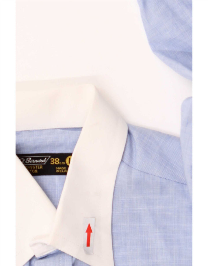 St. Bernard Mens Shirt Size 15 38 Medium Blue Polyester