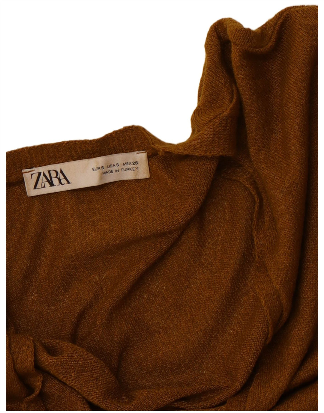 ZARA Womens Oversized Cardigan Sweater UK 10 Small Brown