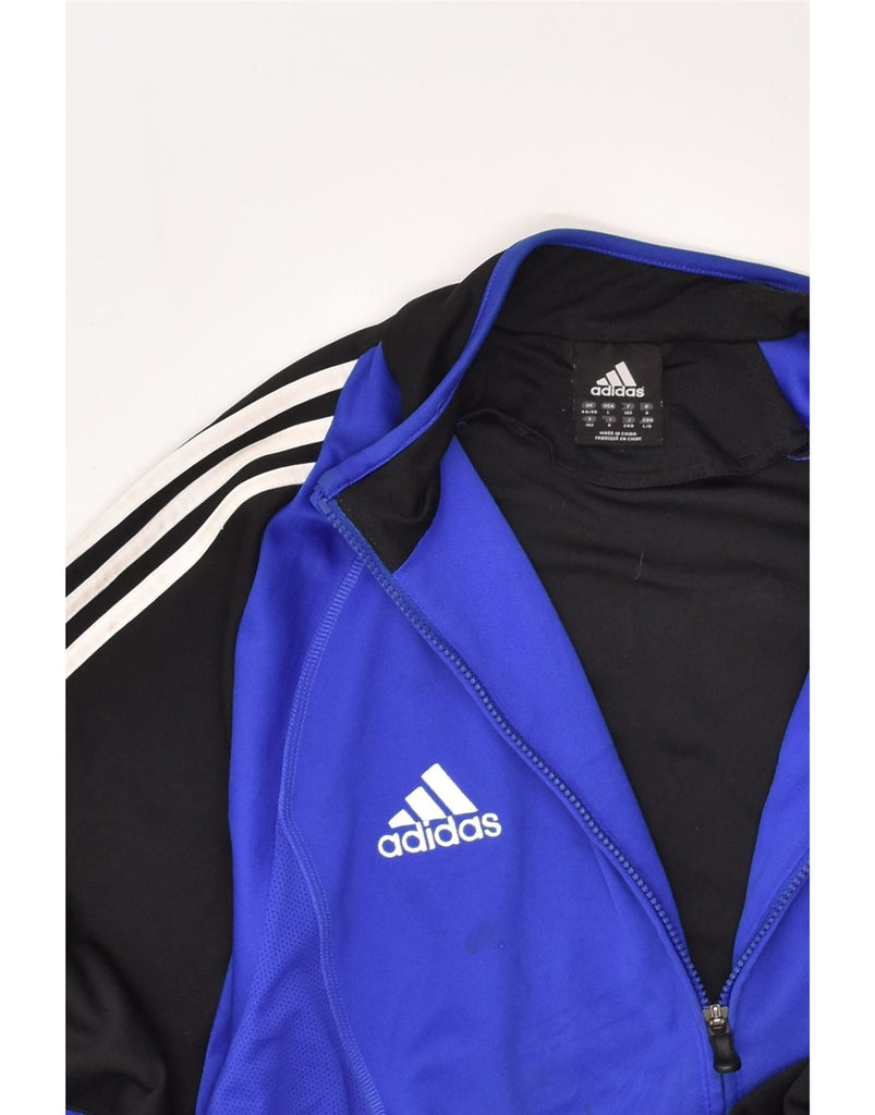 ADIDAS Mens Graphic Tracksuit Top Jacket UK 44/46 Large Blue Colourblock | Vintage Adidas | Thrift | Second-Hand Adidas | Used Clothing | Messina Hembry 