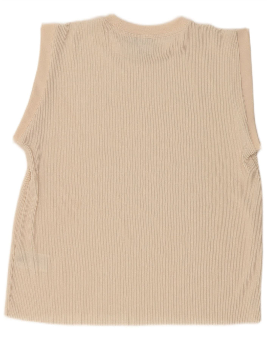 Adidas Womens Oversized Vest Top UK 8 Small Beige Polyester