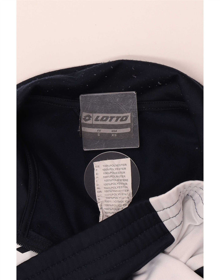 Lotto Mens Regular Fit Tracksuit Top Jacket Small Navy Blue Colourblock