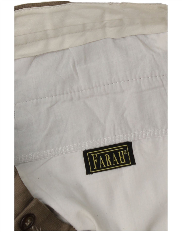 Farah Mens Pegged Suit Trousers W36 L32 Beige
