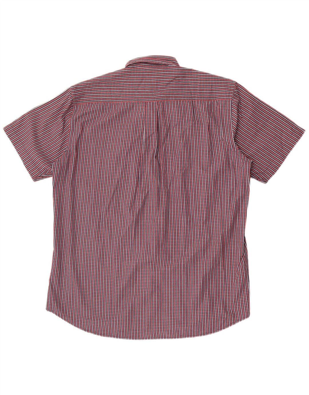 Kappa Mens Short Sleeve Shirt 2XL Red Check Cotton